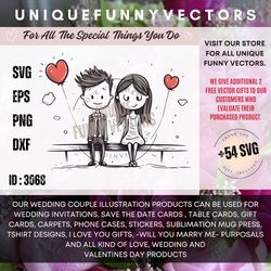sitting on the bank wedding couple stick figure line couple svg png unique happiness engagement wedding love couple svg