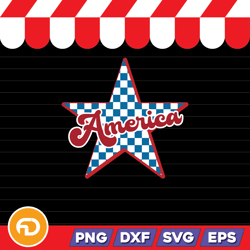 America Star SVG, PNG, EPS, DXF Digital Download