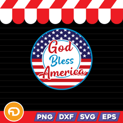 God Bless America SVG, PNG, EPS, DXF Digital Download