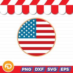 USA Flag SVG, PNG, EPS, DXF Digital Download