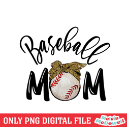 baseball mom leopard bandana softball sublimation png, mother day png, digital download, bunny ball
