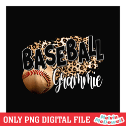 baseball grammie leopard print mother day png, mother day png, digital download