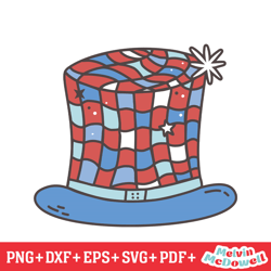 patriotic red white and blue hat 4th of july day svg, 4th of july svg, digital download