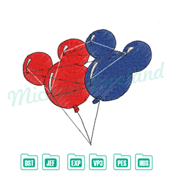 mickey mouse balloon embroidery , disney embroidery, digital embroidery,embroidery files