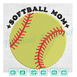 softball mom sport baseball embroidery design , embroidery design file, digital embroidery