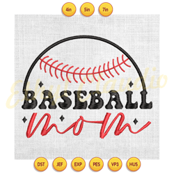 baseball mom gift machine embroidery design ,digital embroidery, embroidery file