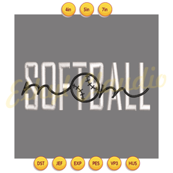 softball mom gift machine embroidery design ,digital embroidery, embroidery file