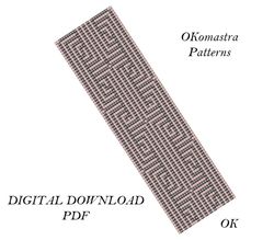 Loom pattern. Bead loom pattern miyuki.Geometric pattern.Easy to implement.
