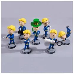 New Vault Boy Fallout Action Figure | Fall out Toys | Bobblehead Cute Vault Boy Full Set Figure Toys
