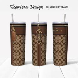 Brown Designer Purse Tumbler Wrap Design (Digital File)