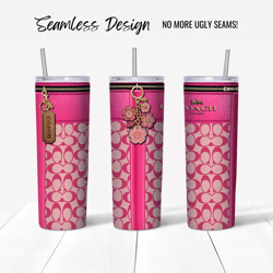 Pink Designer Purse Tumbler Wrap Design (Digital File)