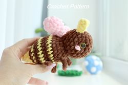 Bee Plushie Crochet Pattern - Cute Stuffed Animal Pattern - - Digital Patter Tutorial PDF