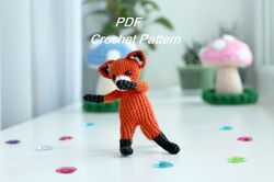 Little Fox Crochet Pattern - Amigurumi Animal Small Fox Pattern - - Digital Patter Tutorial PDF
