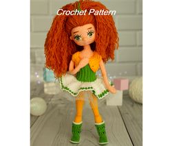 Crochet Doll Brianna Pattern - Princess amigurumi doll PDF - Digital Patter Tutorial PDF