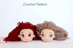 Eye embroidery pattern for crochet doll - Digital Patter Tutorial PDF