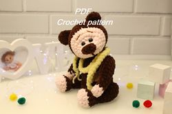Crochet pattern teddy bear plush - Amigurumi bear Digital Patter Tutorial PDF