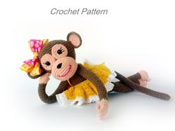 Chita monkey crochet pattern - Amigurumi stuffed animal toy TUTORIAL - Digital Patter Tutorial PDF