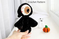 Grim Reaper Crochet Pattern - Amigurumi halloween Doll Plushie PDF - Digital Patter Tutorial PDF