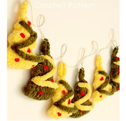 Christmas Tree Garland Crochet Pattern, Home Decoration PDF, Digital Patter Tutorial PDF