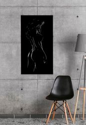 Painting | Sexy silhouet | SVG, DXF, AI digital files for laser or plasma cutting and printing | Wall decor | Home decor