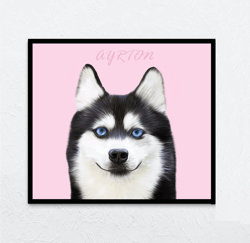 digital dog portrait, custom pet portrait, pet portrait from photo, dog portrait, custom dog portrait, cat portrait