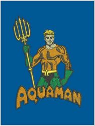 Aquaman Embroidery template/File/Digital download / Patch design / For shirts, jackets, jeans, towels, Instant Download