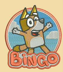 Bingo from Bluey/Embroidery template/File/Digital download / Patch design / For shirts, jackets, jeans, towels, Instant