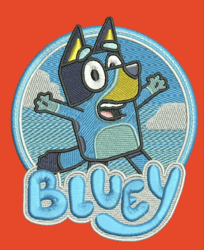Cute Bluey Embroidery template/File/Digital download / Patch design / For shirts, jackets, jeans, towels, Instant Downlo