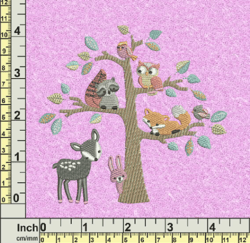 Cute Forest Friends Embroidery Design. (Instant Download)