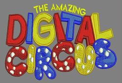 The Amazing Digital Circus Logo Embroidery template/File/Digital download / Patch design / For shirts, jackets, je
