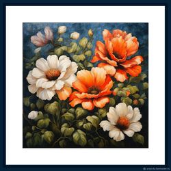 Digital art illustrations / Digital floral art/ Digital Art 'Floral Fantasia'