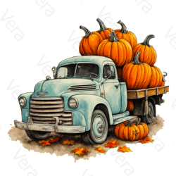 Pumpkin Truck Png Pumpkin Truck Sublimation Design Pick Up Car Png Autumn Trucks Printable Vintage Car Pumpkin