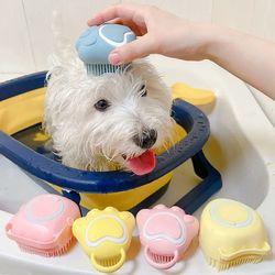 Silicone Pet Massage Brush - Shower and Grooming Comb for Dogs and Cats, Dog SPA, Pet Supplies.