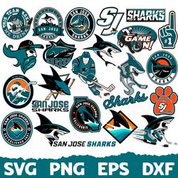 San Jose Sharks SVG, San Jose Sharks Bundle, San Jose Sharks logo, NHL Bundle, NHL Logo, NHL ,SVG, PNG, EPS, DXF