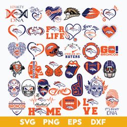 Denver Broncos SVG Bundle, Denver Broncos SVG, NFL SVG, PNG DXF EPS File