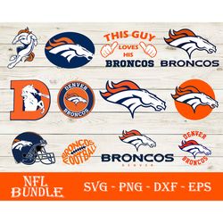 Denver Broncos SVG Bundle, Denver Broncos SVG, NFL SVG, PNG DXF EPS Digital File