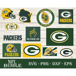 Green Bay Packers SVG Bundle, Green Bay Packers SVG, NFL SVG, PNG DXF EPS Digital File