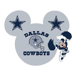 Dallas Cowboys with Minnie Mouse NFL Svg, Dallas Cowboys Svg, Football Svg, NFL Team Svg, Sport Svg, Digital download