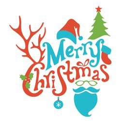 Merry Christmas Svg, Santa Christmas Svg, Santa Christmas Svg, Cricut File, Christmas logo Svg, Instant downloadc