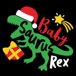 Christmas Dinosaur Svg, Baby Saurus Svg, Santasaurus Rex Svg, Santa T-Rex Svg, Logo Christmas Svg, Instant download