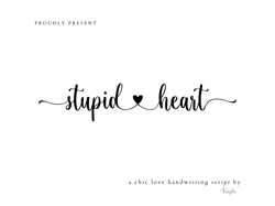 Filled heart connecting Handwritten Font,Font For Cricut,Wedding Fonts,Font with heart tails,Font with swashes,