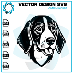 American Foxhound SVG, Foxhound vector, Foxhound, Dog SVG, Vector, SVG, Digital Files 2