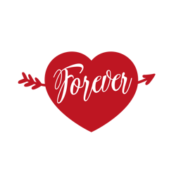 Forever Svg, Valentine Svg, Cut File For Cricut Silhouette, Sticker, Eps Png Dxf Printable Files,