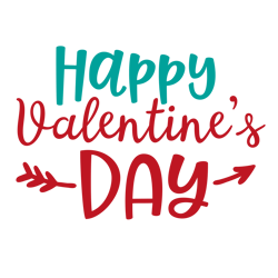 Happy Valentine's Day Svg, Valentine Svg, Cut File For Cricut Silhouette, Sticker, Eps Png Dxf Printable Files