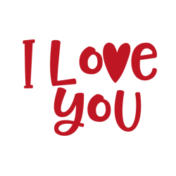 I Love You Svg, Valentine Svg, Cut File For Cricut Silhouette, Sticker, Eps Png Dxf Printable Files