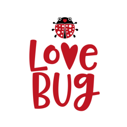 Love Bug Svg, Valentine Svg, Cut File For Cricut Silhouette, Sticker, Eps Png Dxf Printable Files.