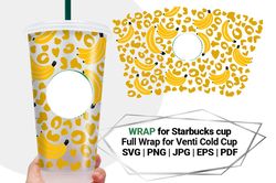 Wrap for Starbucks Cold Cup 24 Graphic banana
