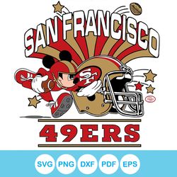 Funny Mickey Mouse Football San Francisco 49ers SVG