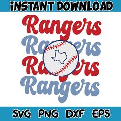 vintage mlb texas rangers baseball svg digital