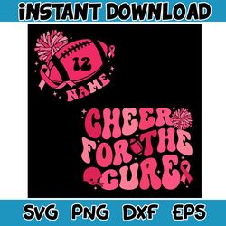 personalized cheer the cure breast cancer support svg